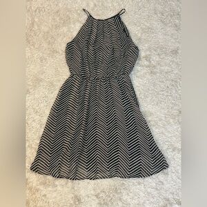 Lush Black and White Mini Dress